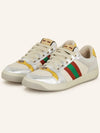 Leather Low Top Sneakers - GUCCI - BALAAN 3