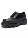 Chunky Brushed Lace-Up Leather Derby Black - PRADA - BALAAN 2