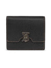 TB Grainy Leather Half Wallet Black - BURBERRY - BALAAN 2