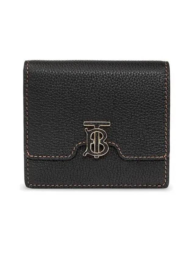 TB Grainy Leather Half Wallet Black - BURBERRY - BALAAN 2