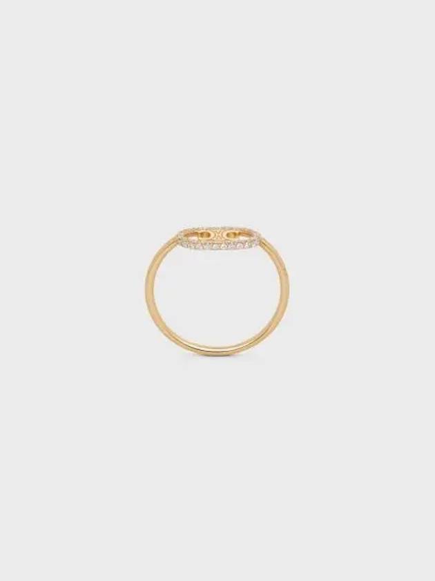 Maillon Triomphe Diamonds Ring Gold - CELINE - BALAAN 2