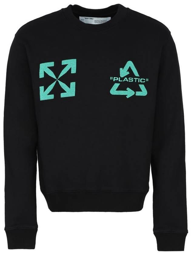 Recycling Arrow Logo Sweatshirt Black - OFF WHITE - BALAAN 1