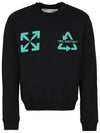 Recycling Arrow Logo Sweatshirt Black - OFF WHITE - BALAAN 1