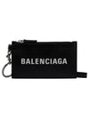 Cash Keyring Card Case Black Silver - BALENCIAGA - BALAAN 5