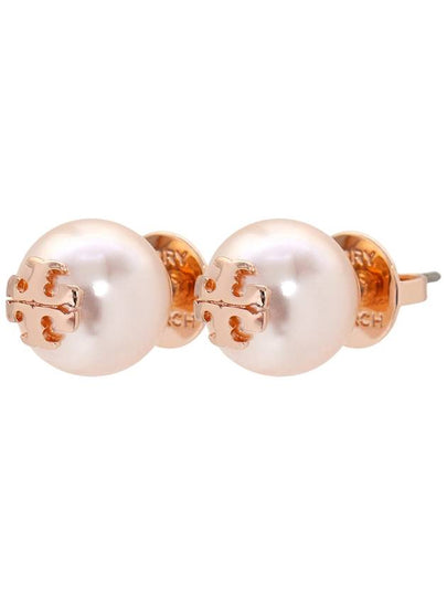 Crystal Pearl Stud Earring Rose - TORY BURCH - BALAAN 2