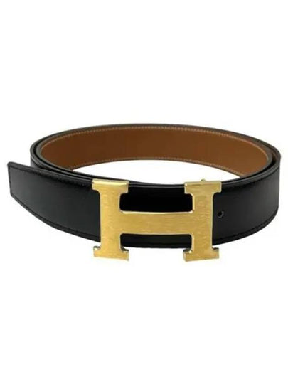 H Buckle Reversible 32mm Leather Noir Gold - HERMES - BALAAN 2