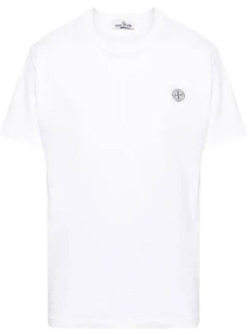 801523757 Logo Organic Cotton Short Sleeve T Shirt 270828 1004341 - STONE ISLAND - BALAAN 1