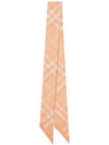 Check Skinny Silk Scarf Pink - BURBERRY - BALAAN 2