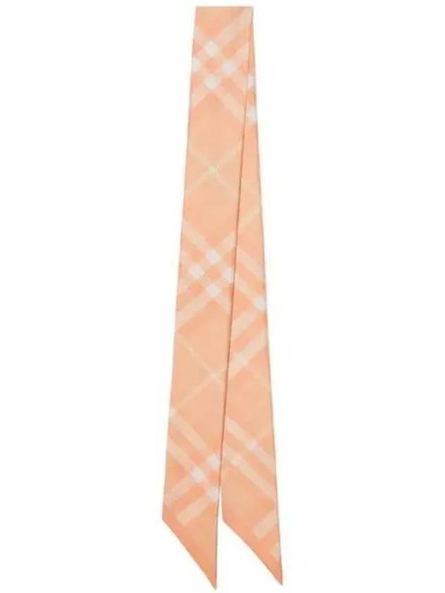 Check Skinny Silk Scarf Pink - BURBERRY - BALAAN 2