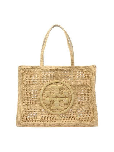 Ella Hand Crocheted Tote Bag Beige - TORY BURCH - BALAAN 1