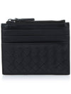 Intrecciato Zipper Card Wallet Black - BOTTEGA VENETA - BALAAN 2