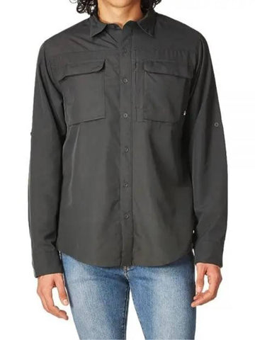 Men's Sequoia Long Sleeve Shirt Grey - THE NORTH FACE - BALAAN 1