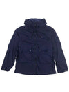 Lens Wappen Nycra Rain Hooded Jacket Navy - CP COMPANY - BALAAN 2