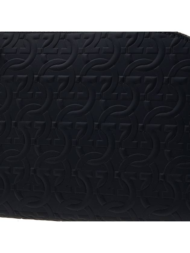 Gancini Leather Clutch Bag Black - SALVATORE FERRAGAMO - BALAAN 8