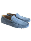 Gomino Nubuck Driving Shoes Light Blue - TOD'S - BALAAN.