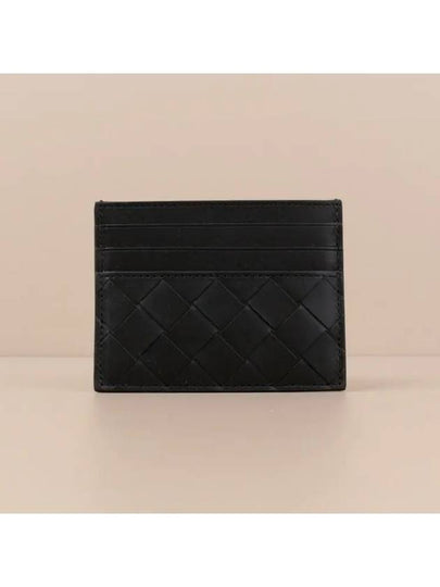 Intrecciato Leather Card Wallet Black - BOTTEGA VENETA - BALAAN 2