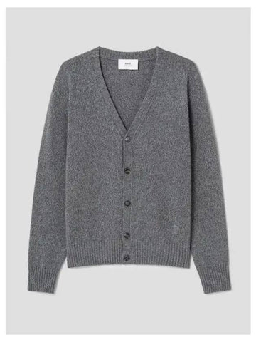 4 hour time deal spring fall cardigan Adc knit sweater heather gray domestic product - AMI - BALAAN 1