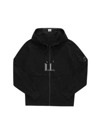 Light Fleece Zip Up Hoodie Black - CP COMPANY - BALAAN 2