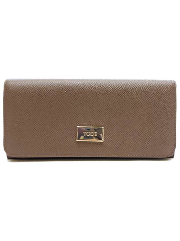 Women's leather long wallet brown XAWDSPBA400 - TOD'S - BALAAN 1