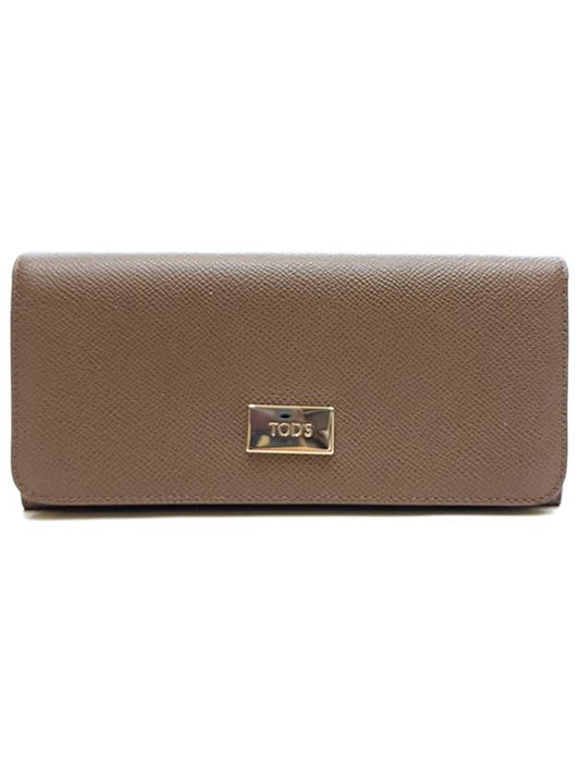 Women's leather long wallet brown XAWDSPBA400 - TOD'S - BALAAN 1