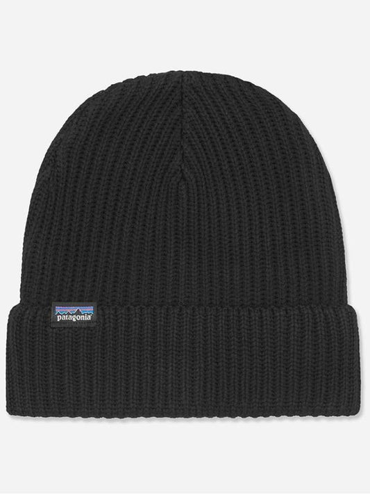 Fisherman's Rolled Logo Patch Beanie Black - PATAGONIA - BALAAN 2