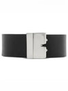 B Cut Leather Belt Black - BURBERRY - BALAAN 2