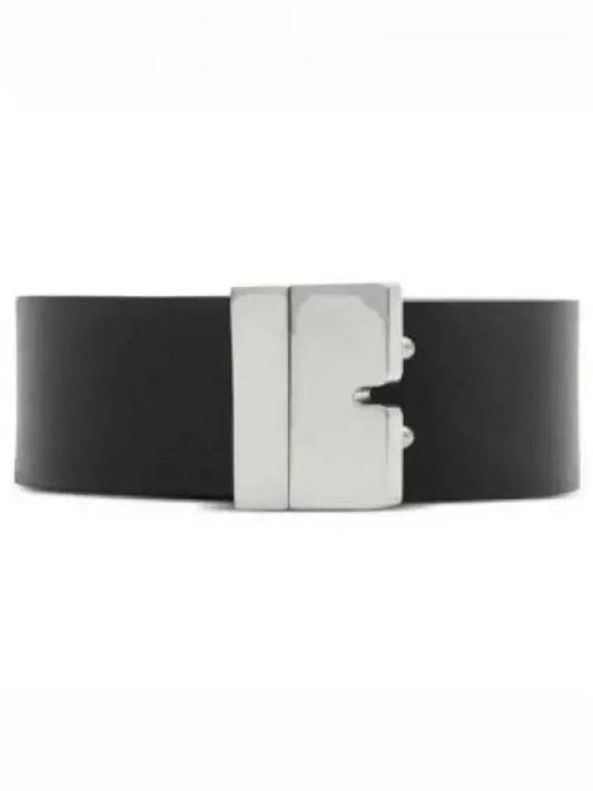 B Cut Leather Belt Black - BURBERRY - BALAAN 2