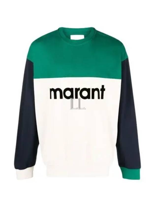 Afton Logo Cotton Sweatshirt Green - ISABEL MARANT - BALAAN 2