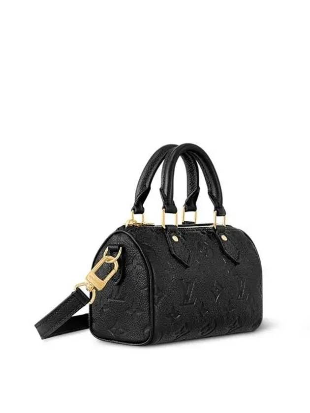 Nano Speedy Monogram Leather Tote Bag Black - LOUIS VUITTON - BALAAN 3