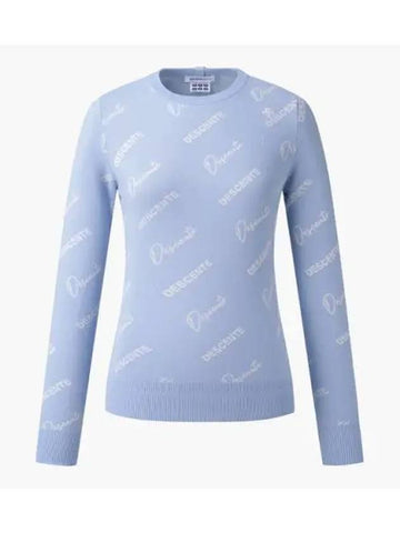 GOLF Women s Logo Jacquard Pattern Sweater DP31WFKP94 - DESCENTE - BALAAN 1