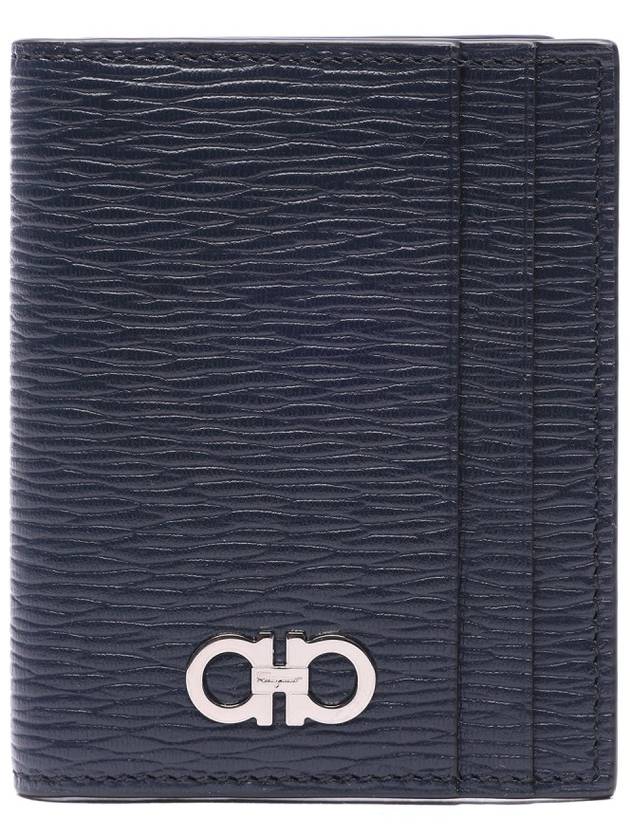 Gancini Card Wallet Ocean Blue - SALVATORE FERRAGAMO - BALAAN 3