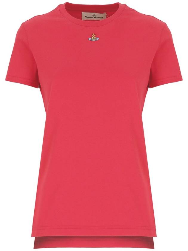 Embroided ORB Peru Short Sleeve T-Shirt Red - VIVIENNE WESTWOOD - BALAAN 2