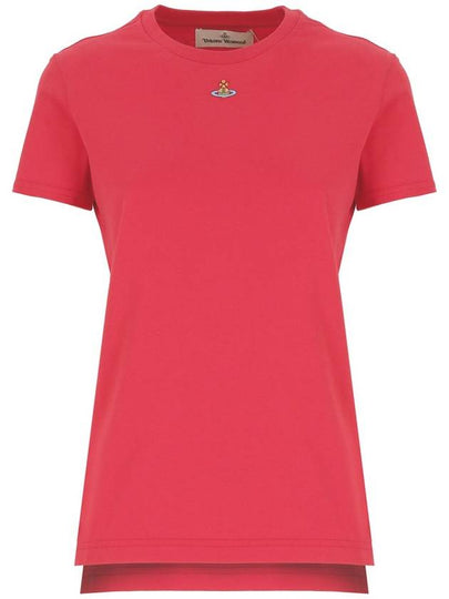 Embroided ORB Peru Short Sleeve T-Shirt Red - VIVIENNE WESTWOOD - BALAAN 2