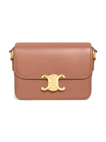 Teen Triomphe Shiny Calfskin Cross Bag Bronze - CELINE - BALAAN 1