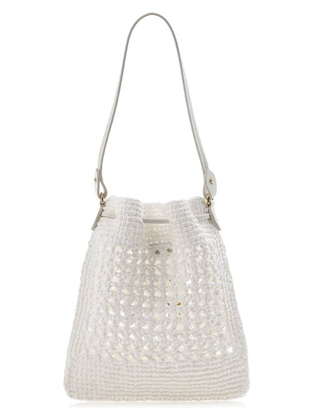 Woven Fabric Mini Bucket Bag White - MIU MIU - BALAAN 4