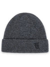 WYM Logo Patch Wool Beanie Gray W243KN31535G - WOOYOUNGMI - BALAAN 1