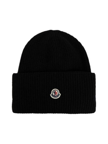 Wool Beanie Black - MONCLER - BALAAN 1