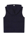 cable tissue knit down vest OF2003LBNAVY - ONOFF - BALAAN 3