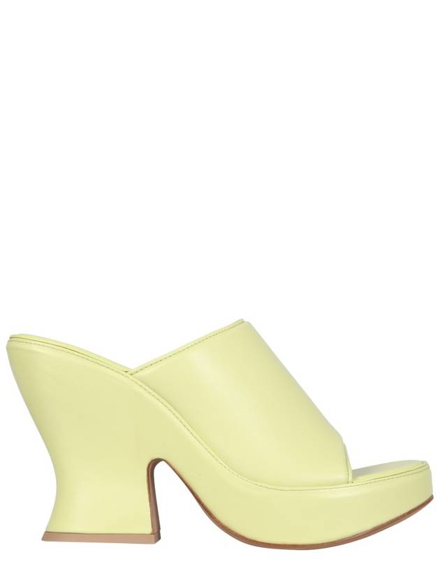 Lambskin Platform Wedge Heel Yellow - BOTTEGA VENETA - BALAAN 2