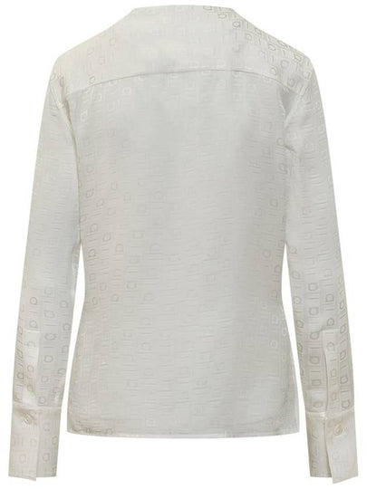 Salvatore Ferragamo Silk Shirt With Logo - SALVATORE FERRAGAMO - BALAAN 2