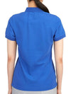 Women's Goody Emblem Short Sleeve PK Shirt Blue - HORN GARMENT - BALAAN 5