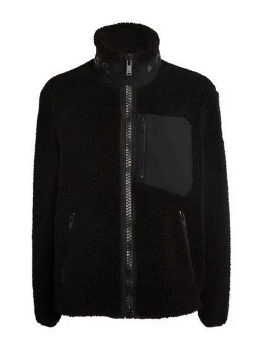 Men's Sagrek Shearling Fleece Zip-Up Jacket Black - MOOSE KNUCKLES - BALAAN 2