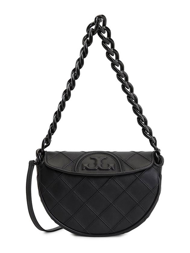 Fleming Soft Mini Crescent Shoulder Bag Black - TORY BURCH - BALAAN 2