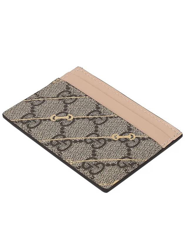 GG Supreme Horsebit Print Card Wallet Beige Ebony - GUCCI - BALAAN 5