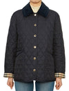 Corduroy Collar Quilted Jacket Navy - BURBERRY - BALAAN 2