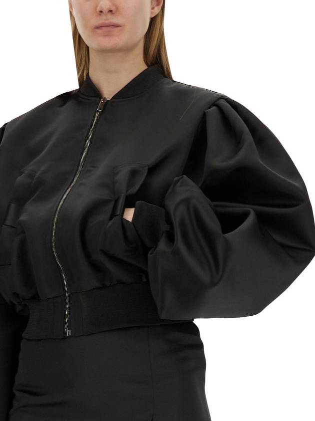 SATIN BOMBER JACKET - NINA RICCI - BALAAN 4