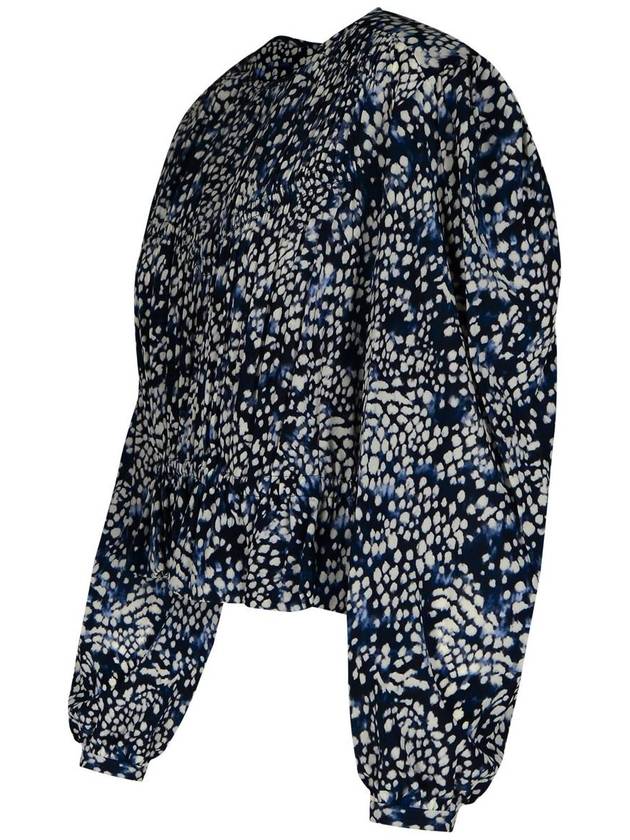 Isabel Marant 'Gelina' Blue Silk Blend Blouse - ISABEL MARANT - BALAAN 2