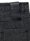 Damage Stripe Denim Mini A Line Skirt Black - NOIRER FOR WOMEN - BALAAN 6