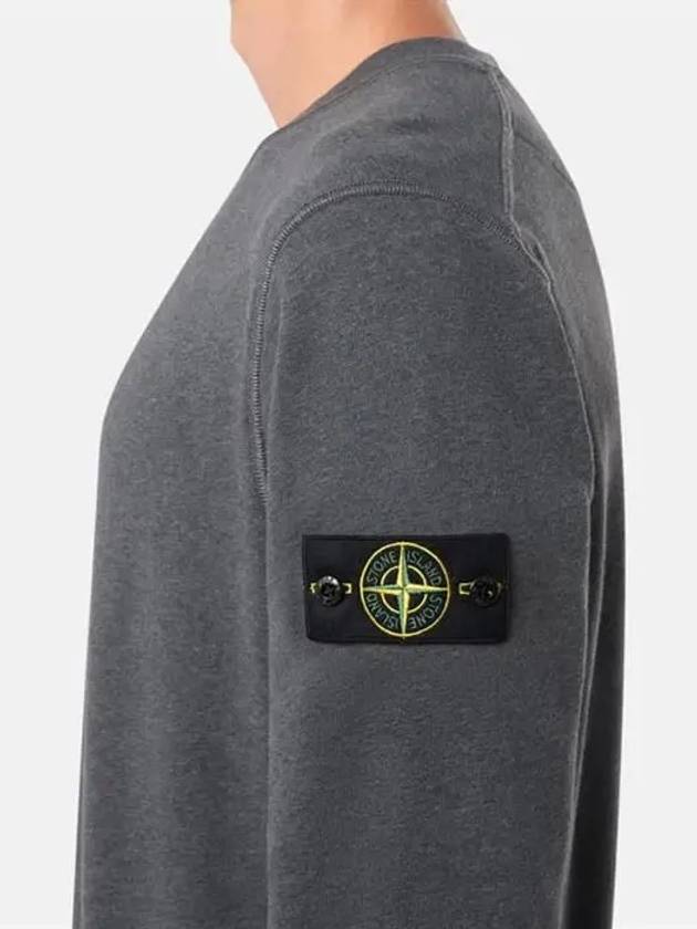 Wappen Patch Garment Dyed Sweatshirt Grey - STONE ISLAND - BALAAN 4