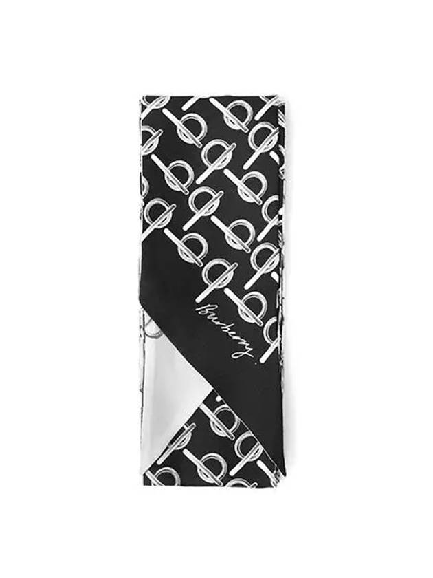 B Print Silk Scarf Black - BURBERRY - BALAAN 4